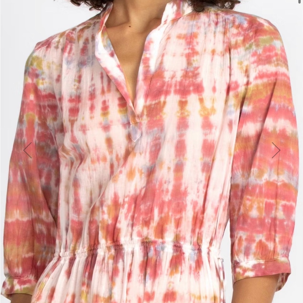 Johnny Was x Amanda Boyd Julia Cotton Tie Dye Dress L/XL - Picture 3 of 9